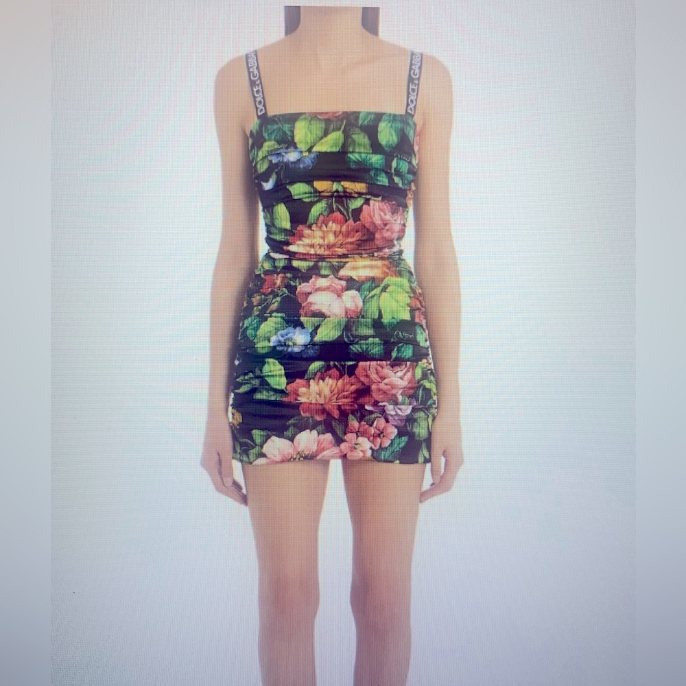 Dolce & Gabbana floral satin dress